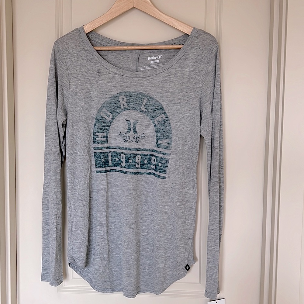 Hurley Small Gray Long Sleeve Shirt